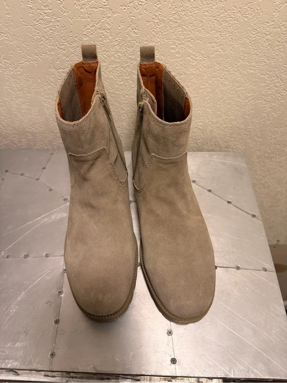 Women's Suede Lucky Brand Chelsea Lug Boot - Taupe